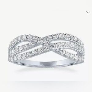 NWT Sterling Silver White Sapphire Ring